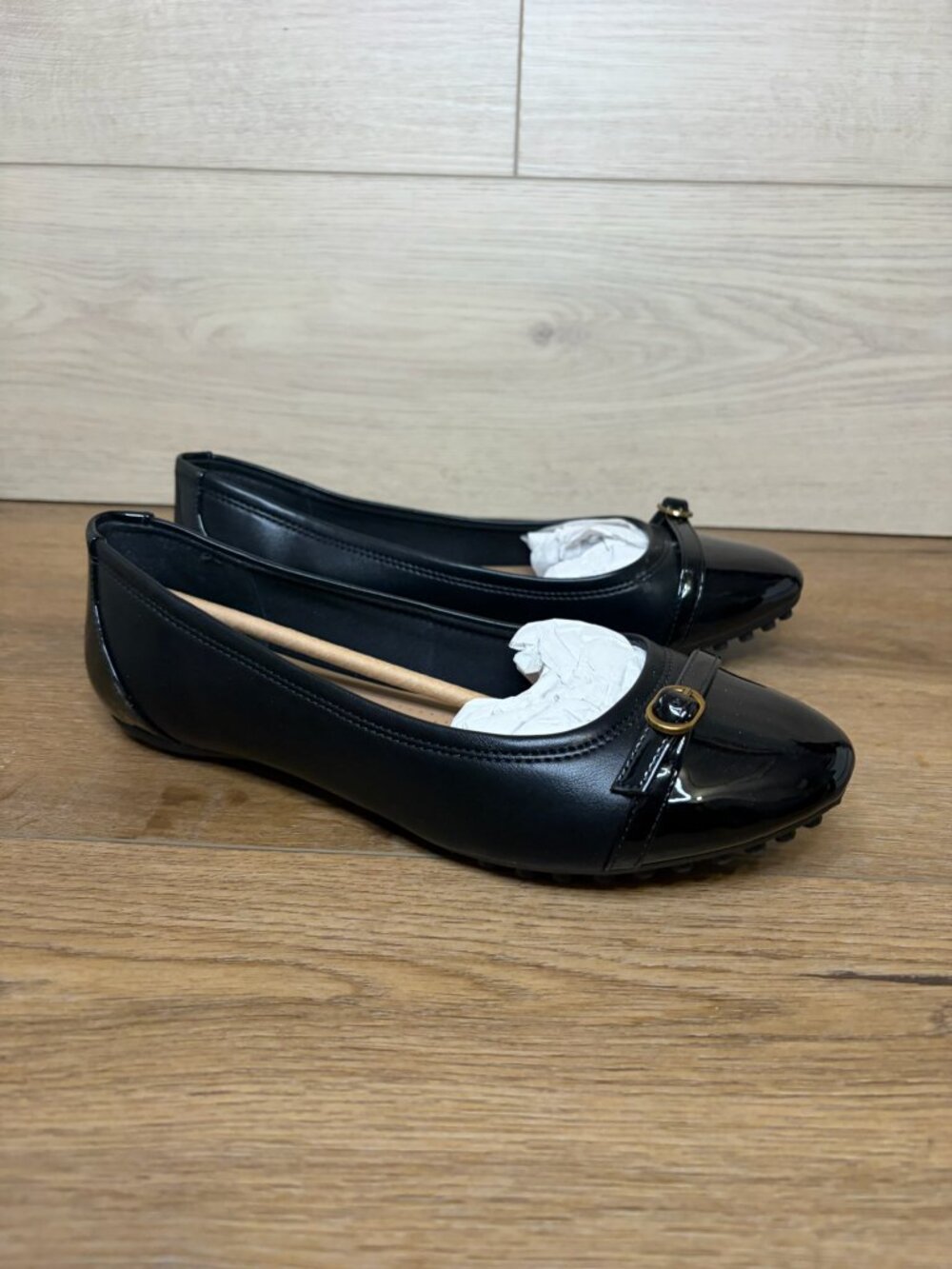 Giani Bernini Carrla Cap Toe Ballet Flats Black Beauty 8M